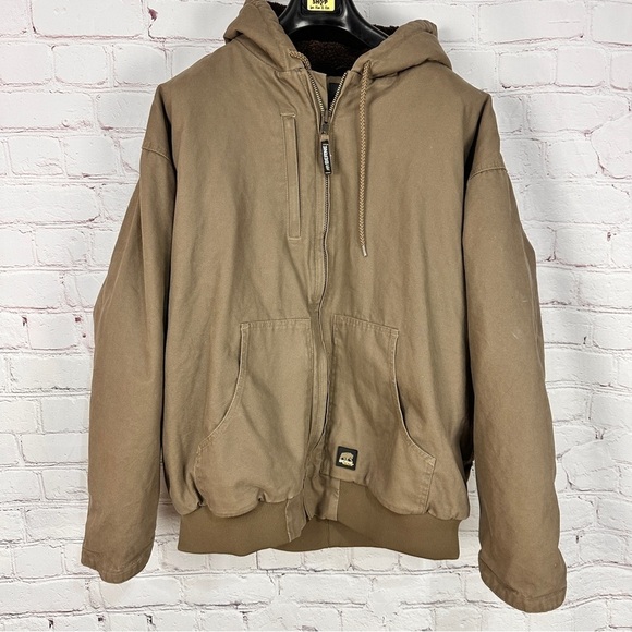 Berne outdoor chore Jacket coat Mens size 3XL Workwear Hooded Regular Fit Beige - Picture 4 of 12